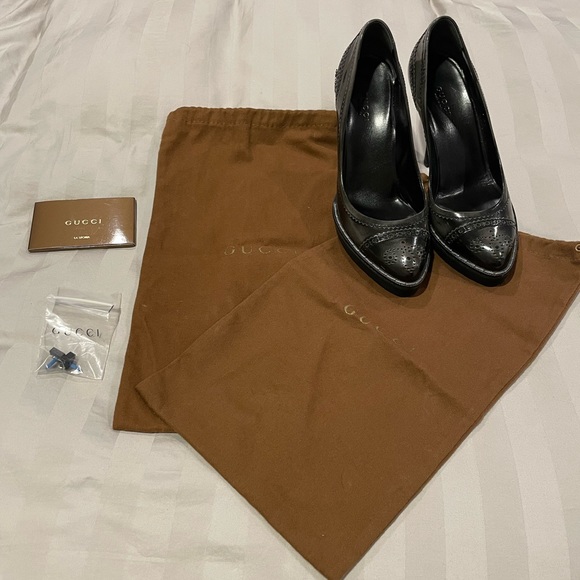 Very RARE Gucci Brogue Wing Tip heels - Picture 4 of 16